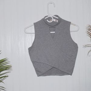 Grey crop top